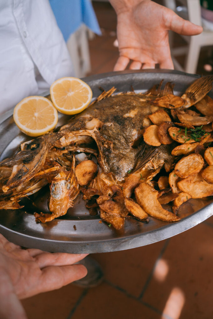 whole grilled John Dory