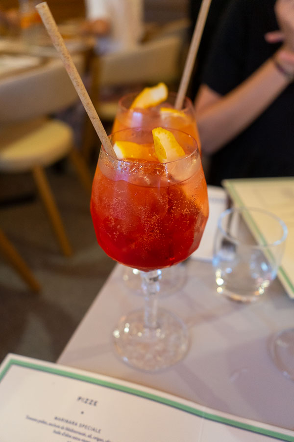 spritz with pizza