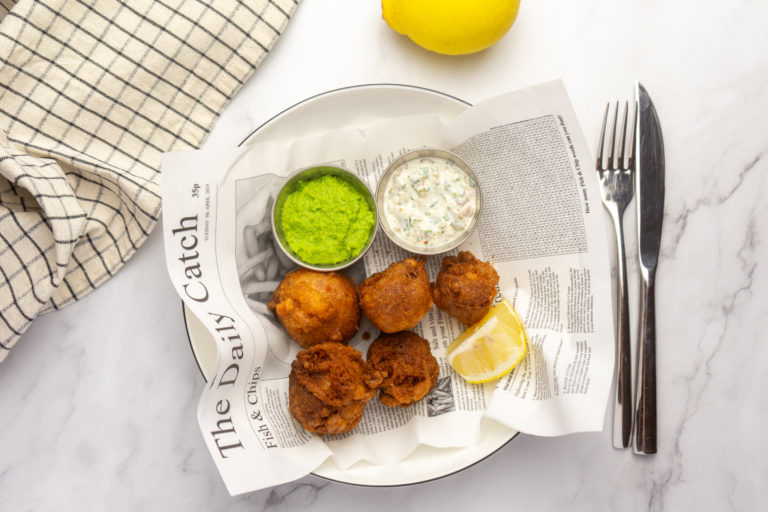 Beer battered scallops