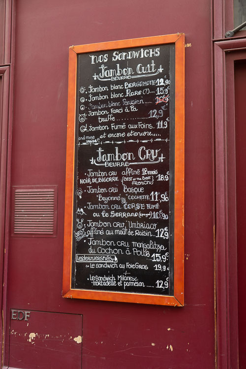 charactere de cochon paris menu