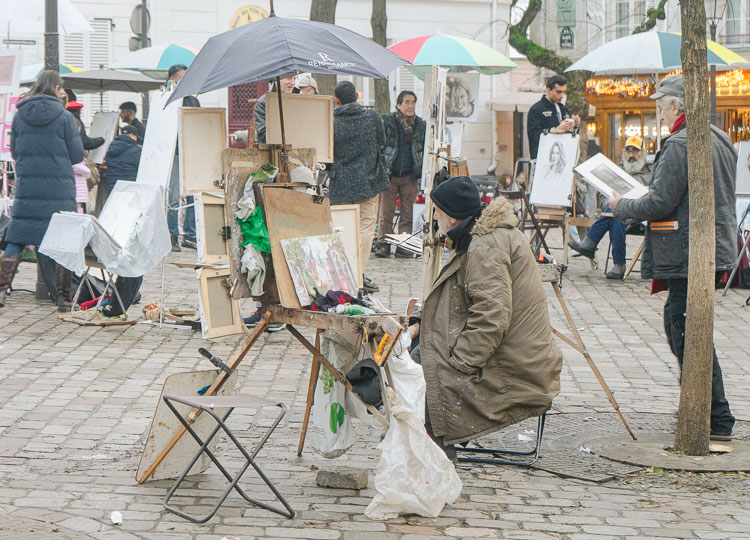 artists in the place du tertre
