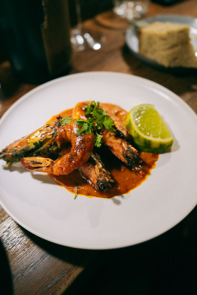 grilled prawns